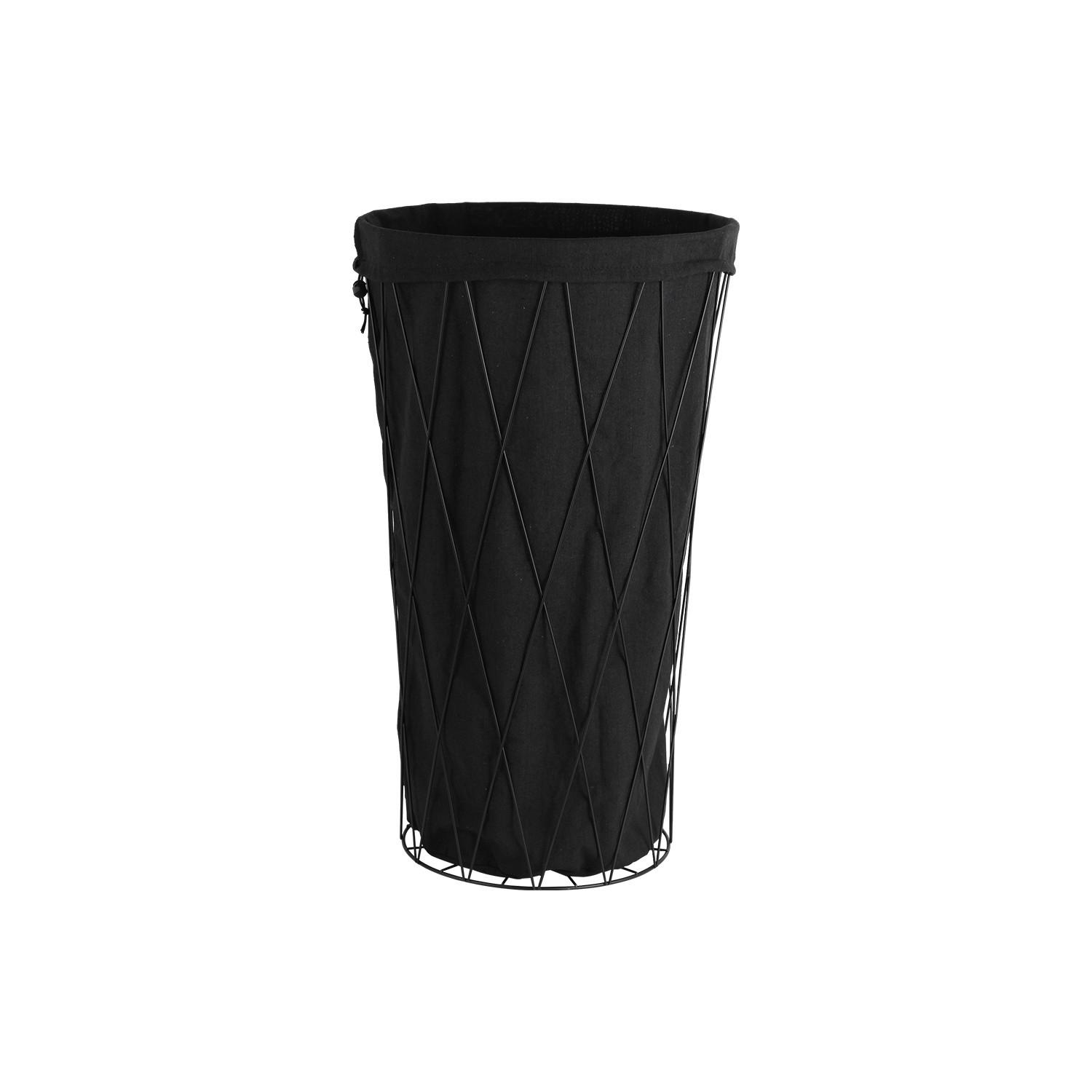 Koš Za Perilo Glamour - črna, Moderno, kovina/umetna masa (30-40/69.5cm) - Modern Living
