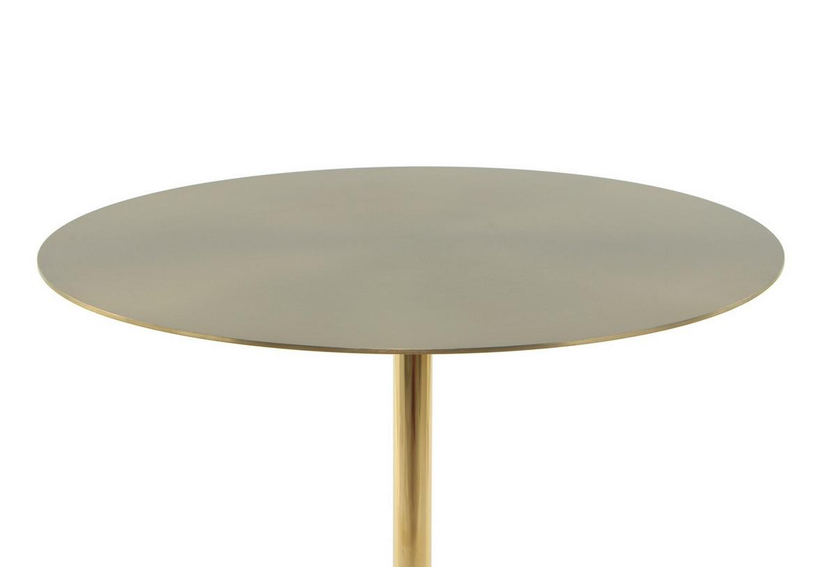 Beistelltisch Oscar 300 Schwarz - Goldfarben/Schwarz, Design, Glas/Stein (40/53/40cm) - Kayoom