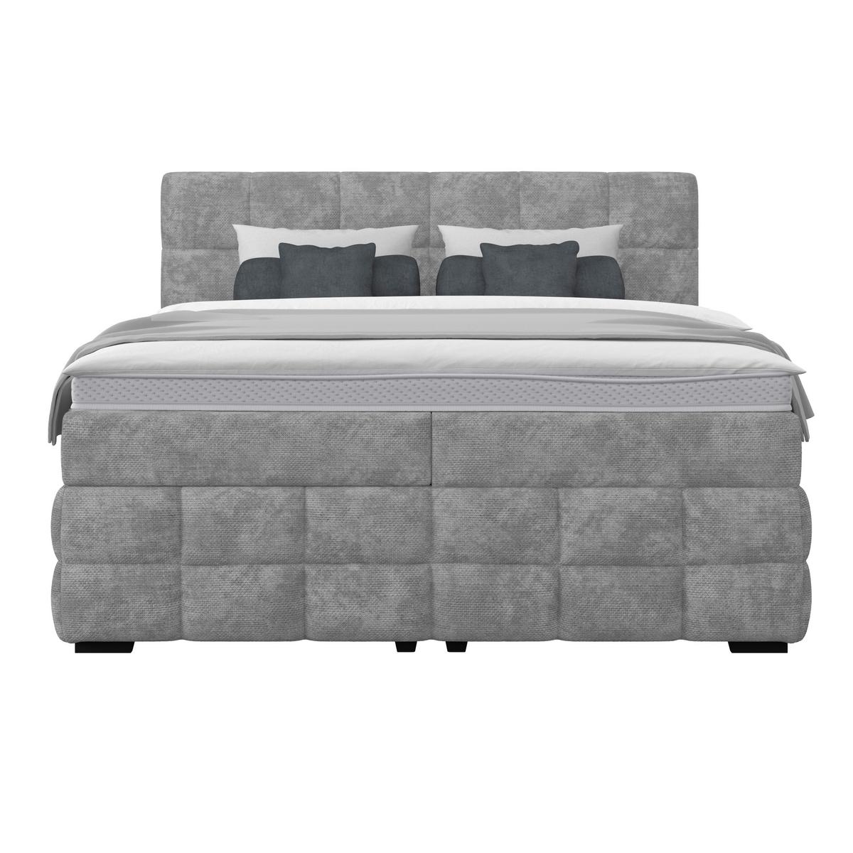 PAT BOX VEGA - gri, Trend, lemn/textil (180/200cm) - Modern Living