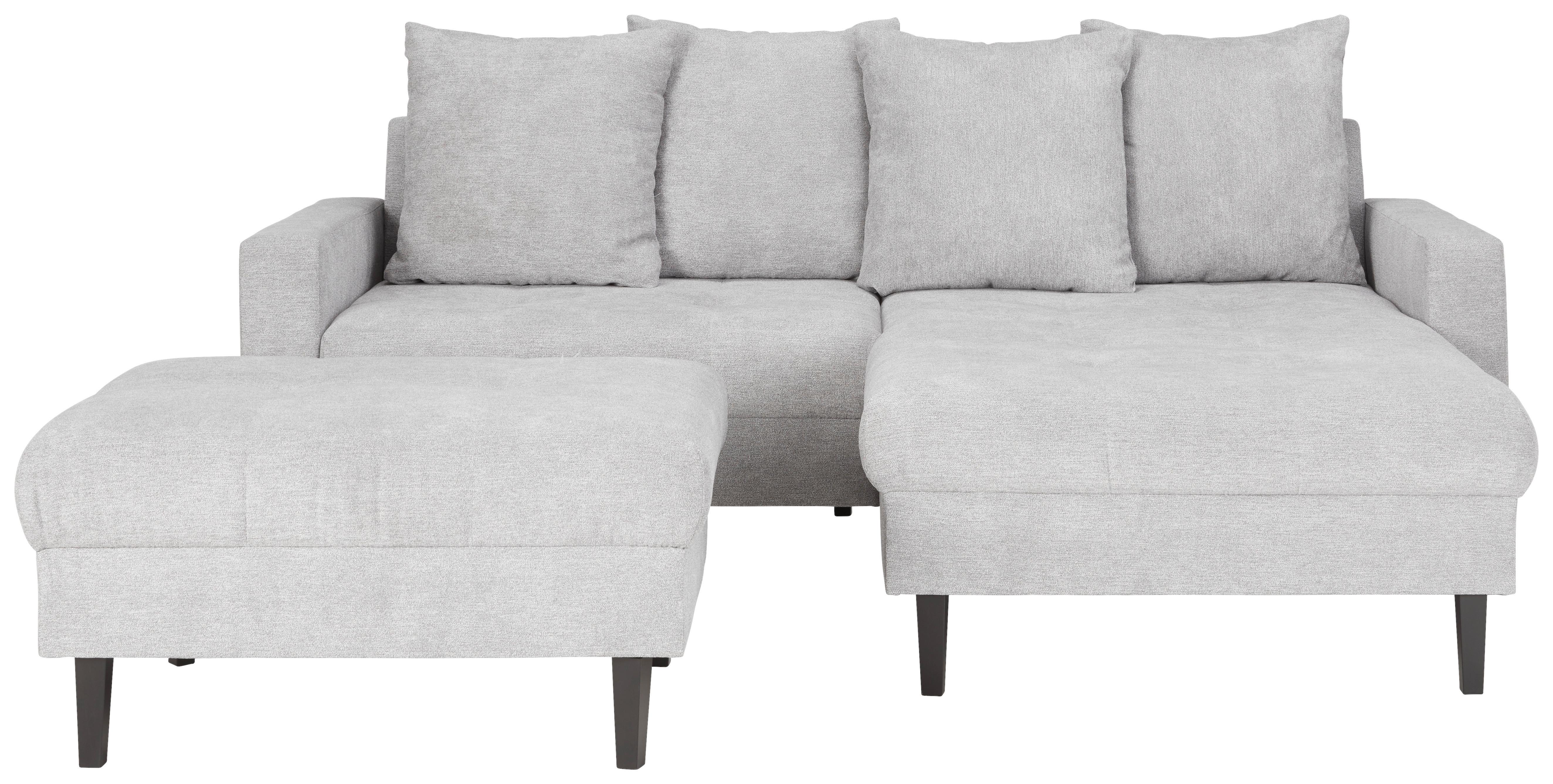 Sedežna Garnitura Boston, Oblika L - siva/črna, Konvencionalno, tekstil/les (215/92/160cm) - Top ponudba
