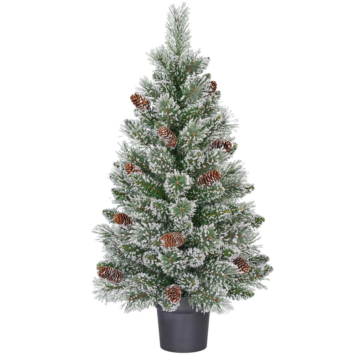 Božična Jelka Santa - črna/zelena, umetna masa (48/90cm)