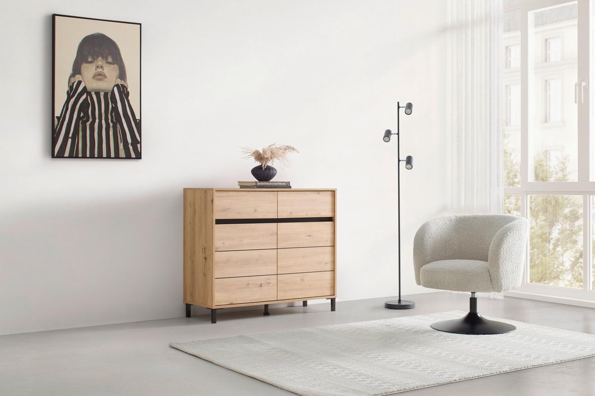 Kommode Arran Eiche Artisan - Eiche Artisan, MODERN, Holzwerkstoff (106/90/40cm) - Mömax