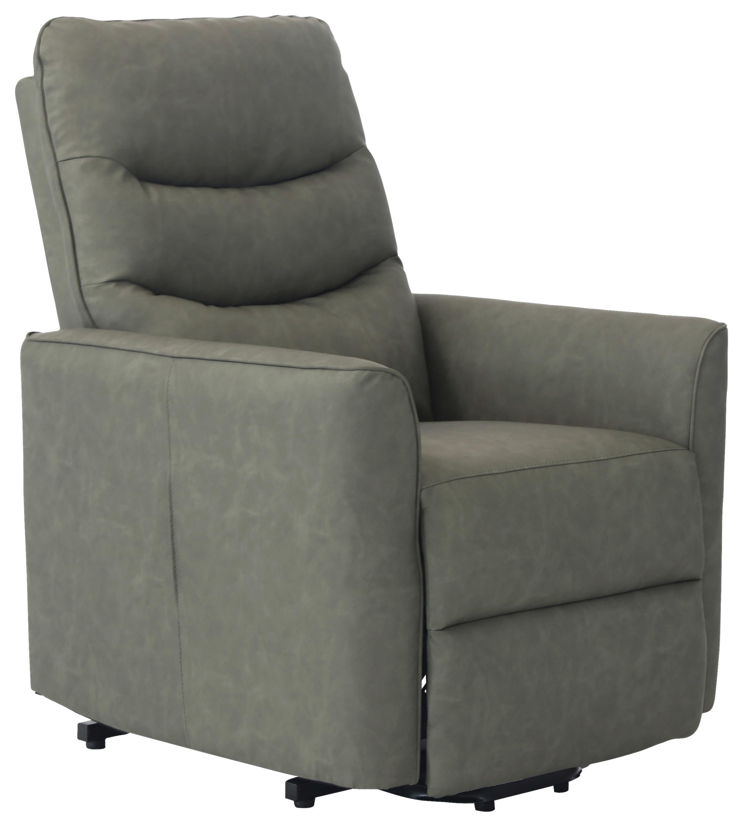 Tv-fotelj Bishop, Zelena, Videz Usnja, Relax Funkcija - črna/zelena, Konvencionalno, kovina/tekstil (76/105/88cm) - Modern Living