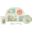 Kindergeschirrset Elefant 5-teilig in Bunt - Multicolor/Naturfarben, Holzwerkstoff/Weitere Naturmaterialien (27/2cm) - ZANDIARA
