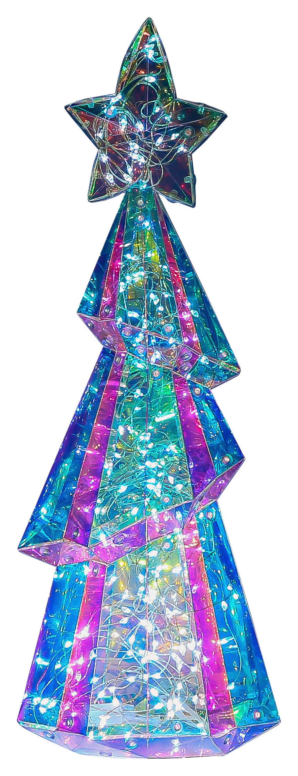 LED-Dekoleuchte Baumi Weiß/Transparent max. 6 Watt - Transparent/Weiß, MODERN, Kunststoff (15/42cm) - Mömax