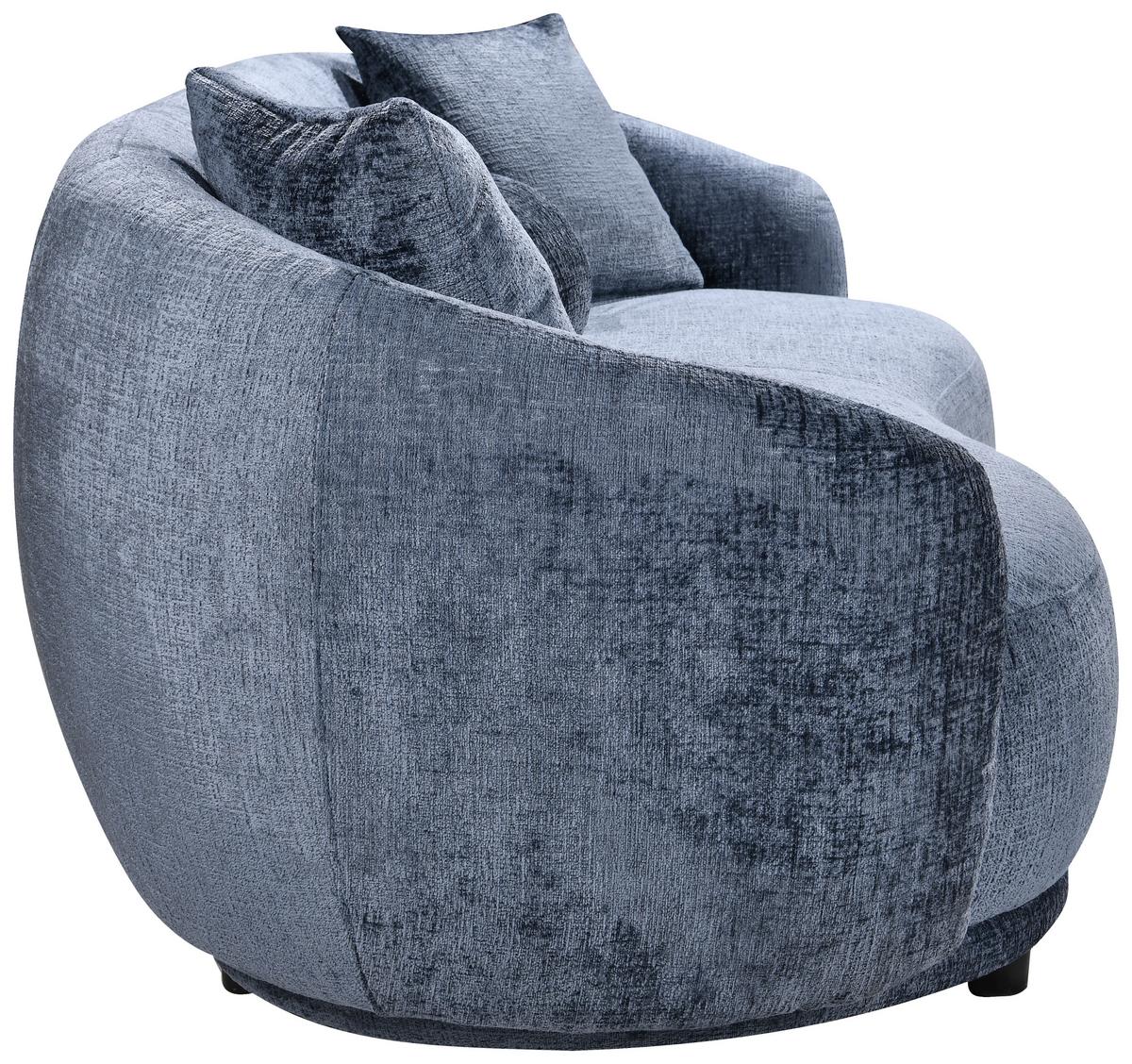 Sofa Stella - plava/crna, Moderno, drvo/tekstil (210/75/100cm) - Mömax
