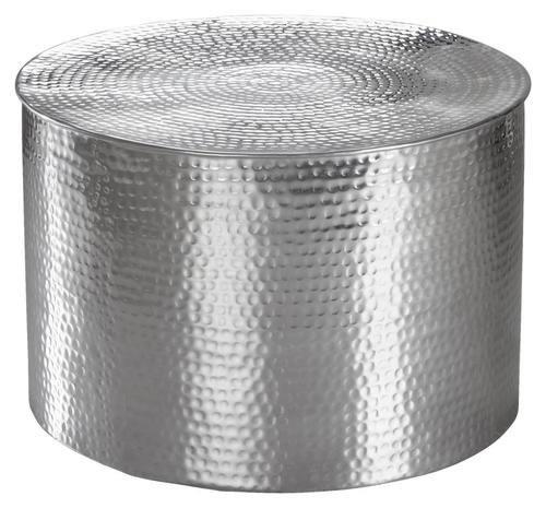 Couchtisch Rahi in Silber Rund - Silberfarben, LIFESTYLE, Metall (61/61/40,5cm) - MID.YOU
