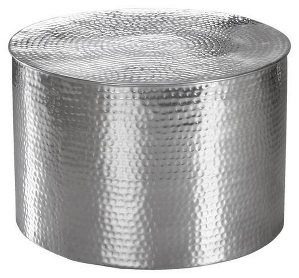 Couchtisch Rahi in Silber Rund - Silberfarben, LIFESTYLE, Metall (61/61/40,5cm) - MID.YOU