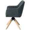 STOL MED ARMSTÖD LUCITA - mörkgrå/naturfärgad, Modern, metall/trä (59/88/60cm) - Bessagi Home