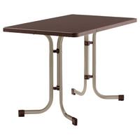 Gartentisch ca. 115x70x72cm Champagner,Mokka - Champagner/Mokka, MODERN, Holzwerkstoff/Metall (115/70/72cm) - Sieger