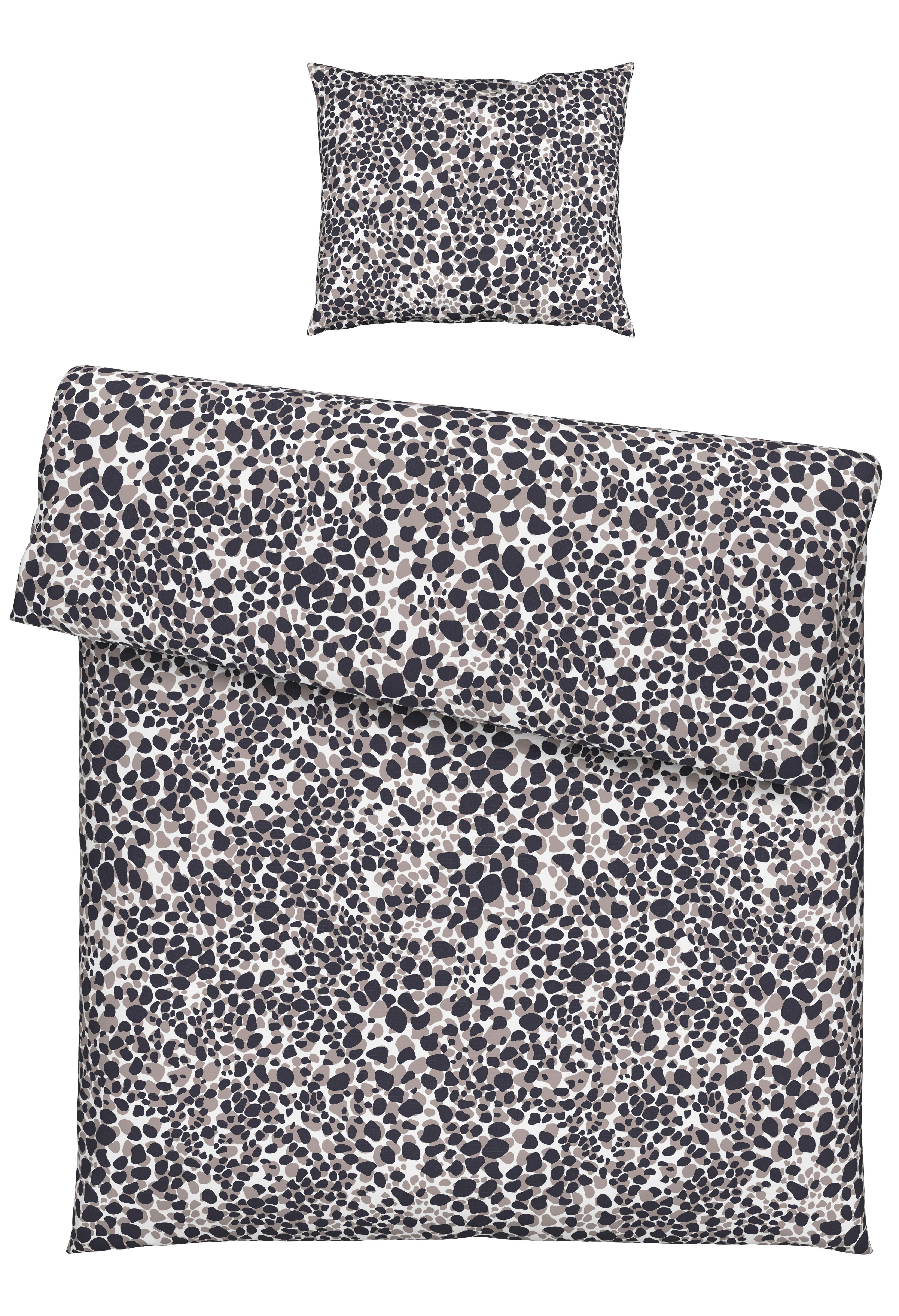 LINGE DE LIT STONY FRAMES - Grau, Romantik / Landhaus, Textil (160/210cm) - Modern Living