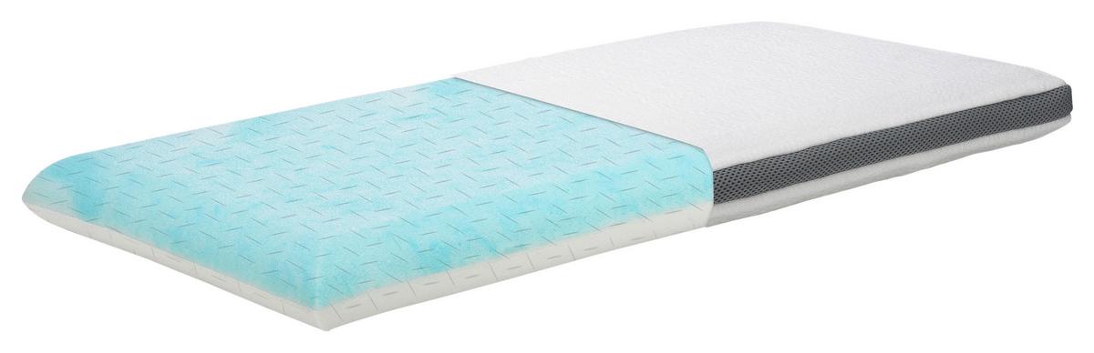 PODUSZKA POD KARK CURACAO - biały/szary, Basics, tkanina (80/40cm) - Novel