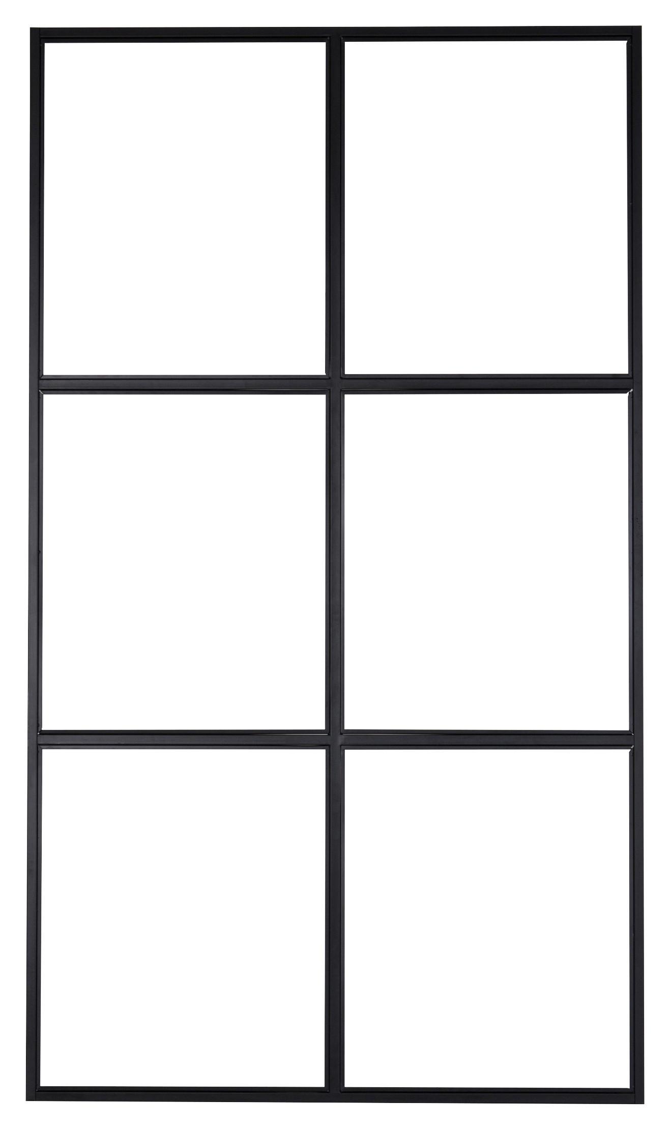 TRENNWAND LEIF - Schwarz, MODERN, Glas/Metall (120/210/2cm) - P & B