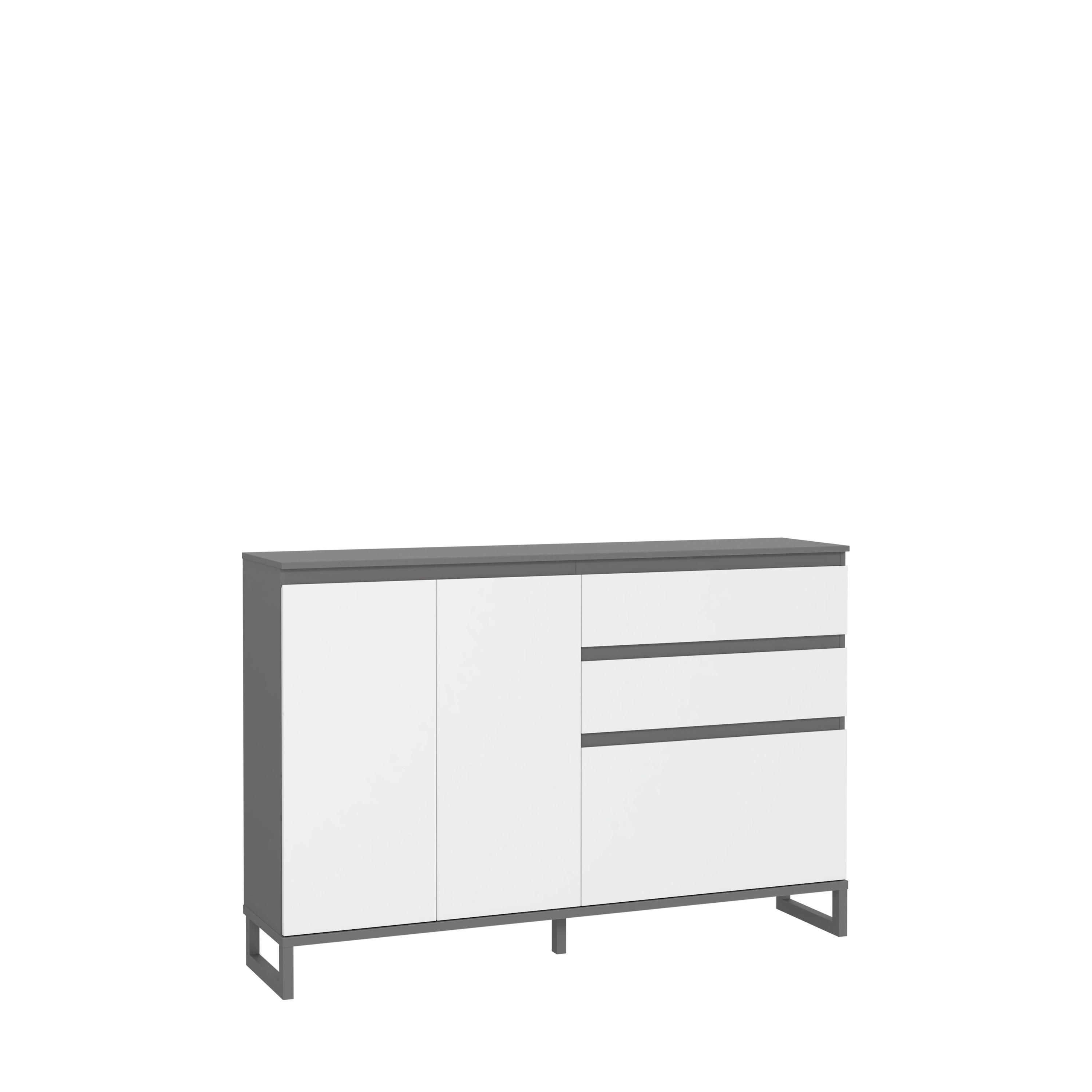 Cipősszekrény Quayle - világosszürke/sötétszürke, Modern, műanyag/faalapú anyag (150/99/34cm)