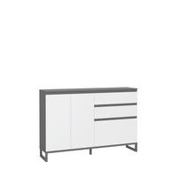 Cipősszekrény Quayle - világosszürke/sötétszürke, Modern, műanyag/faalapú anyag (150/99/34cm)