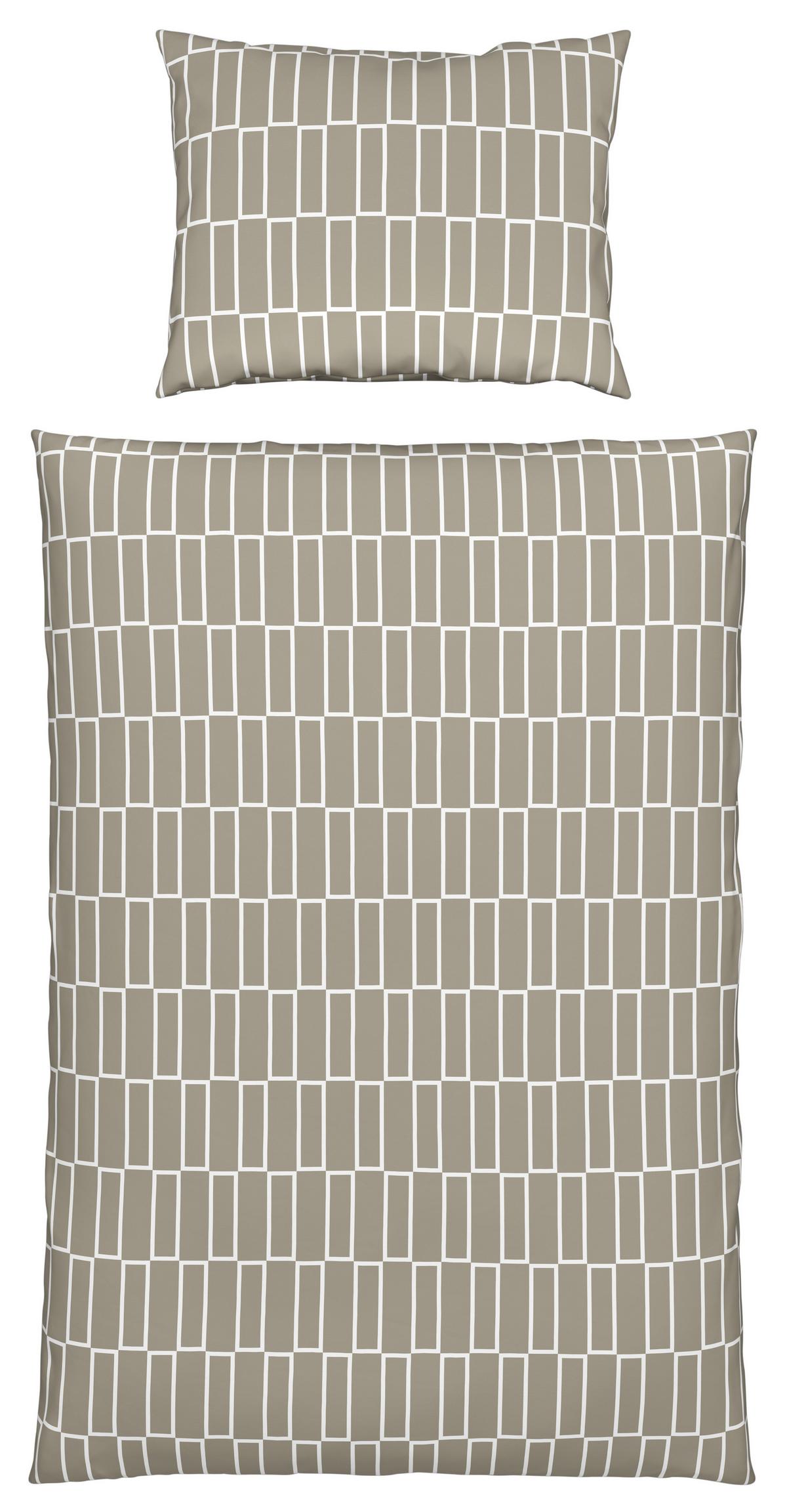 Ágyneműhuzat-garnitúra Brigg - fekete/világoszöld, textil (140/200cm) - Modern Living