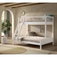 Etagenbett FORREST Weiß ca. 90/140x200cm Echtholz - Naturfarben/Weiß, MODERN, Holz (90/140/200cm) - Vipack