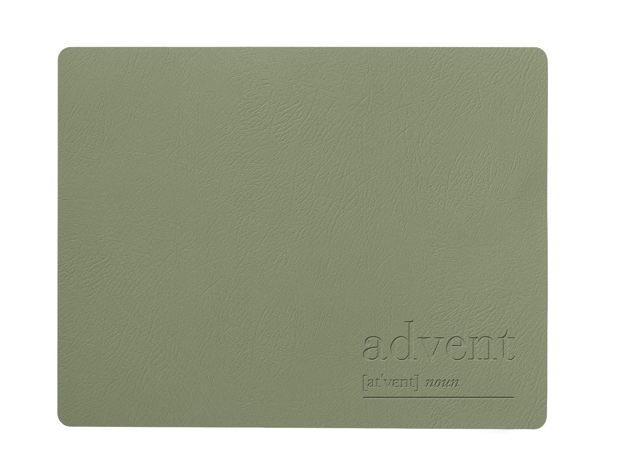 Tischset Holly Wreath Grün ca. 33x42cm - Grün, Modern, Leder (33/42cm) - Premium Living