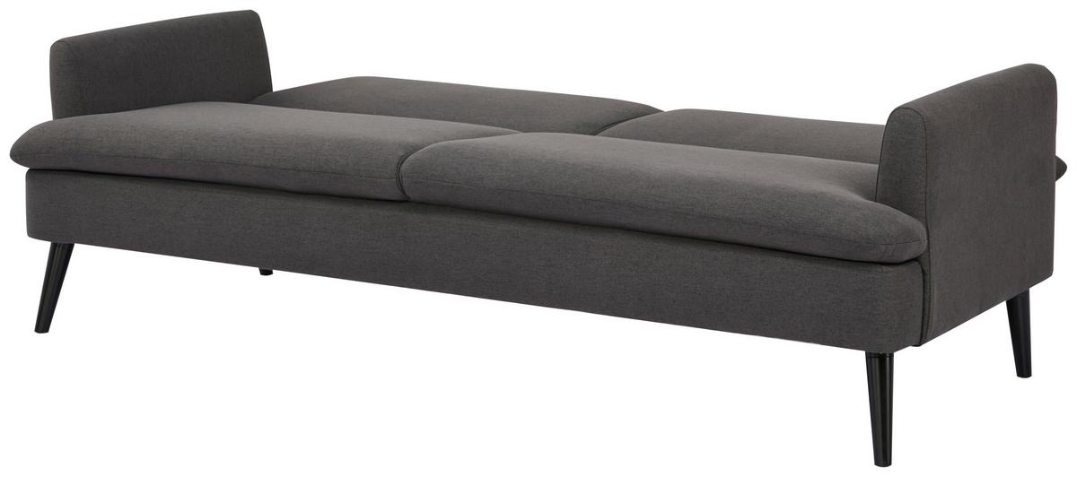 Zofa S Posteljno Funkcijo Mina, Temno Siva - siva/črna, Moderno, tekstil/les (110/180cm)