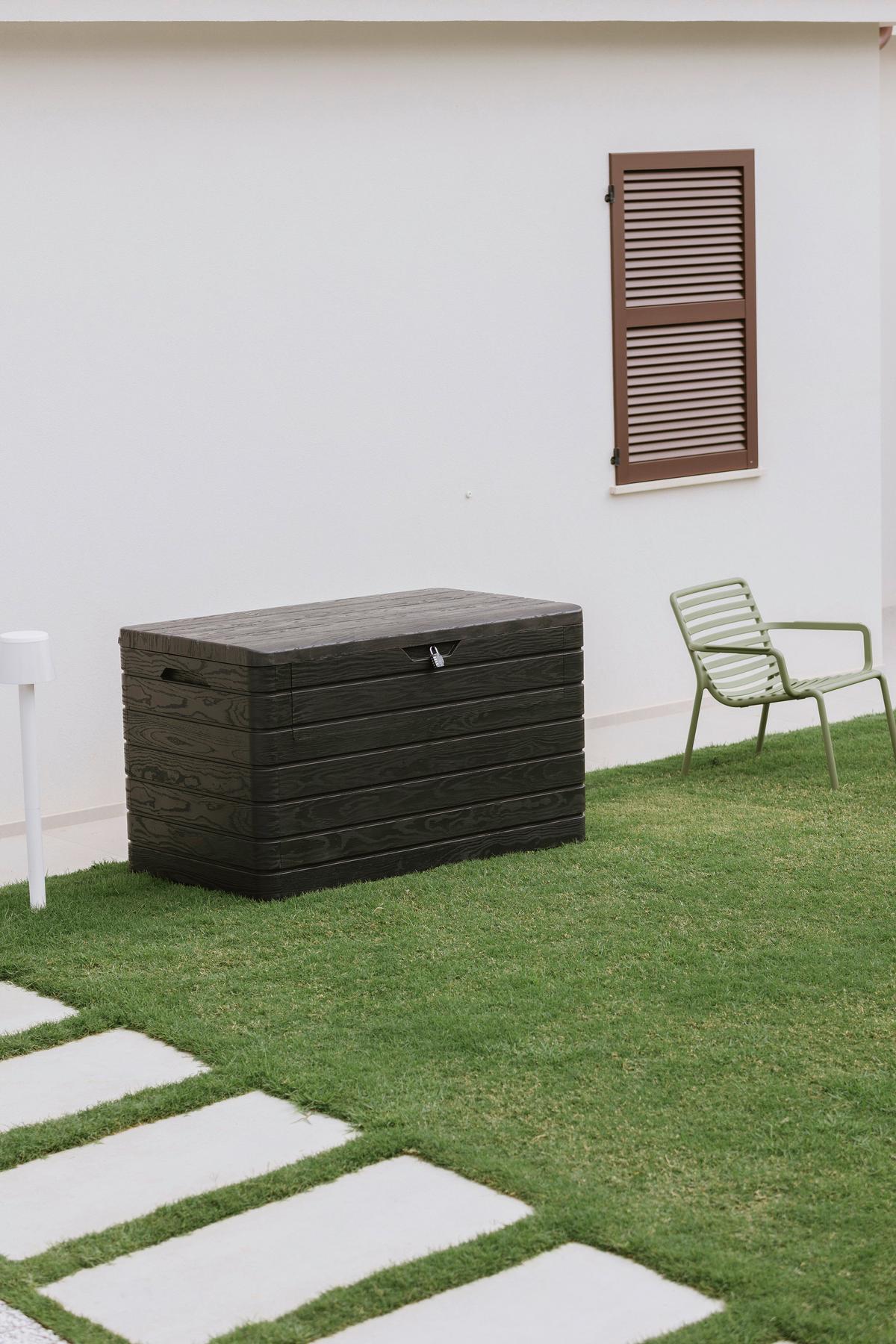 Kissenbox Dolomiti Anthrazit Kunststoff - Anthrazit, Basics, Kunststoff (146/85/82cm) - Mömax