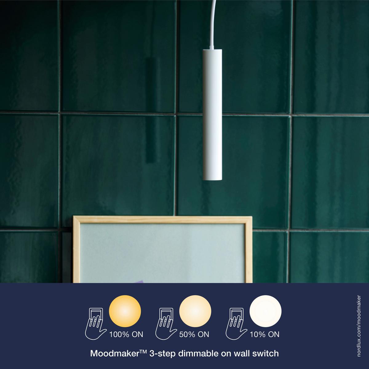 LAMPA WISZĄCA 2112213001 OMARI PELA WEISS - biały, Konventionell, metal (3/20cm) - Nordlux