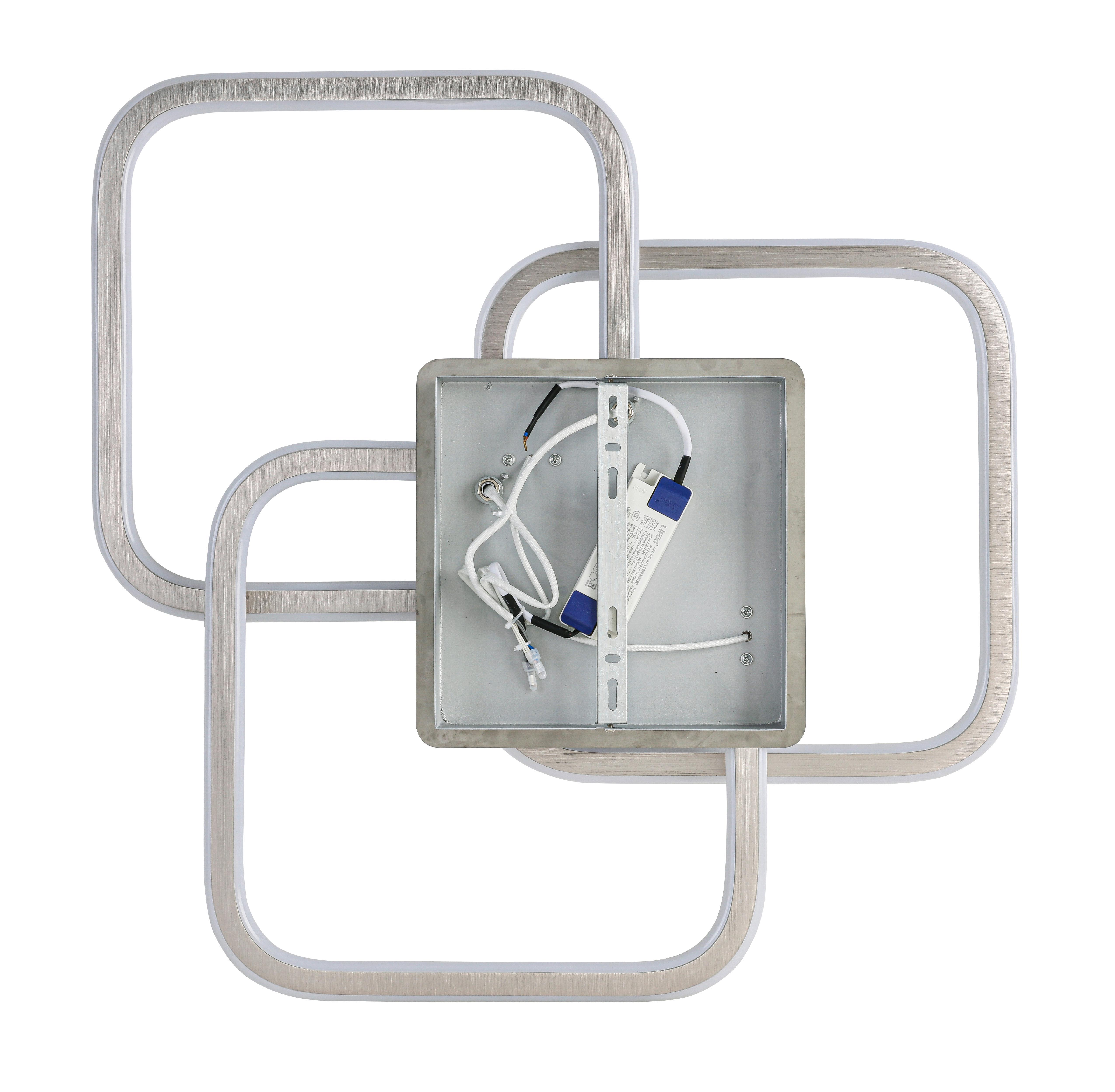 LED-TAKLAMPA SIOP - vit/aluminiumfärg, Modern, metall/plast (61/57/9cm) - Mömax