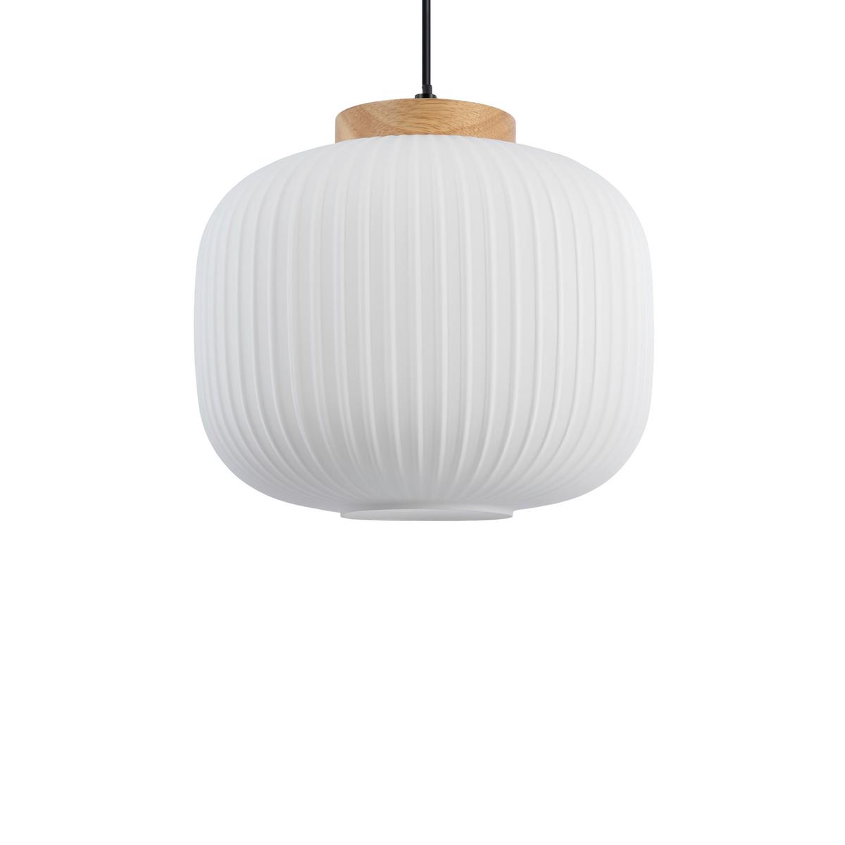 LAMPA WISZĄCA ANNA - biały, Trend, metal/drewno (25/120cm) - Collett's Monde