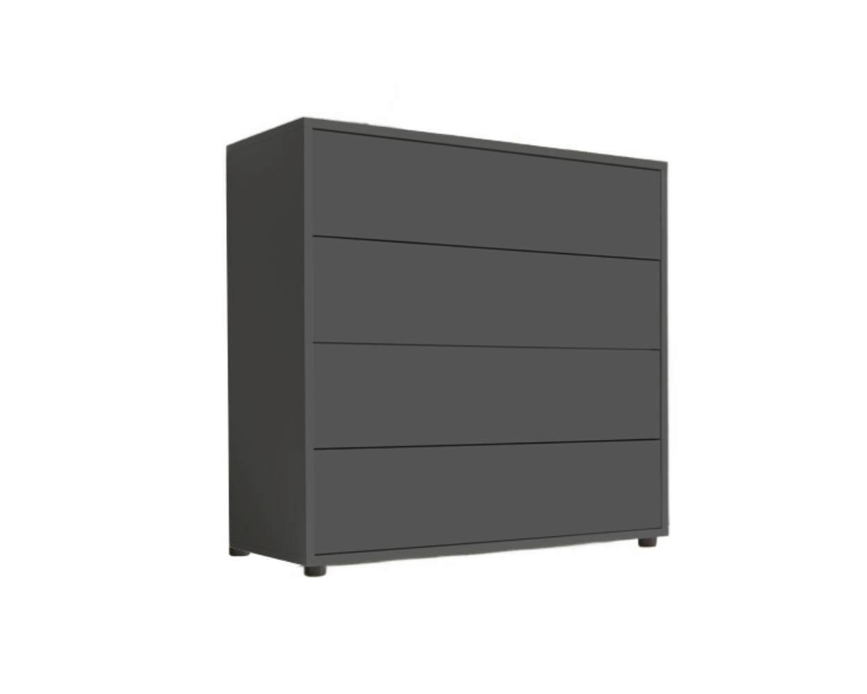 Kommode Mailand Typ 3 Anthrazit - Anthrazit/Schwarz, MODERN, Holzwerkstoff/Kunststoff (79/73/33cm) - MID.YOU