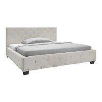 Kárpitozott Ágykeret Lina - taupe, Modern, textil/fém (180/200cm) - Bessagi Home