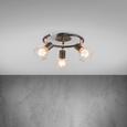 Deckenleuchte Jessy - Schwarz/Kupferfarben, MODERN, Metall (43/15cm) - MODERN LIVING