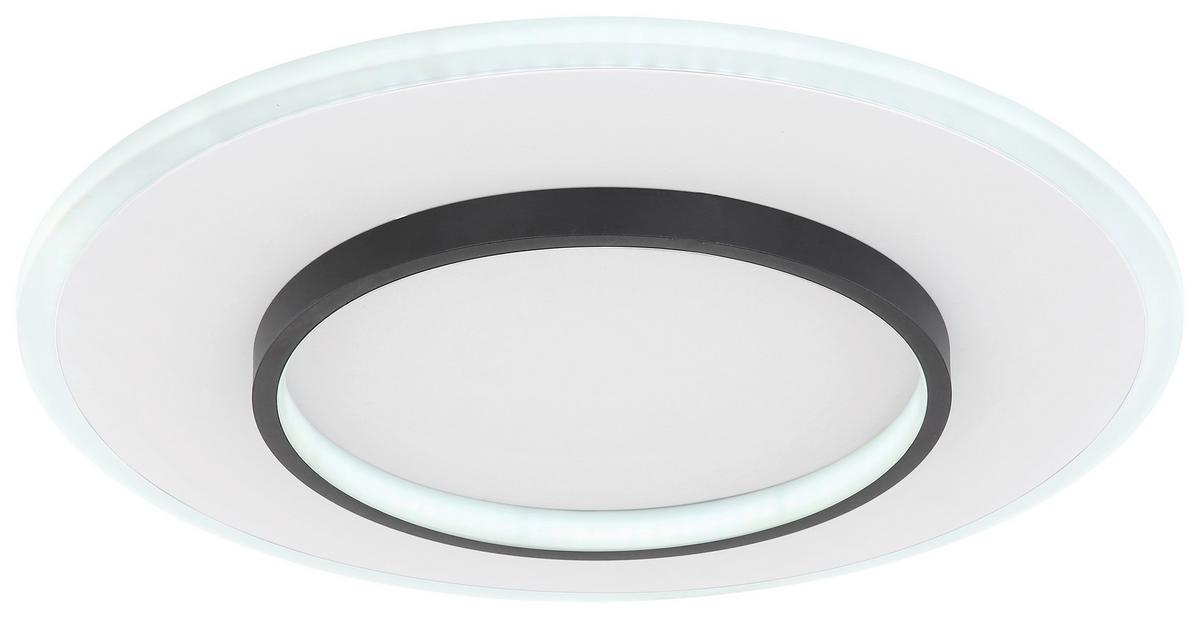 Stropna Led-svetilka Lima, S Sijalko - črna/bela, Basics, kovina/umetna masa (46,8/6cm) - Globo
