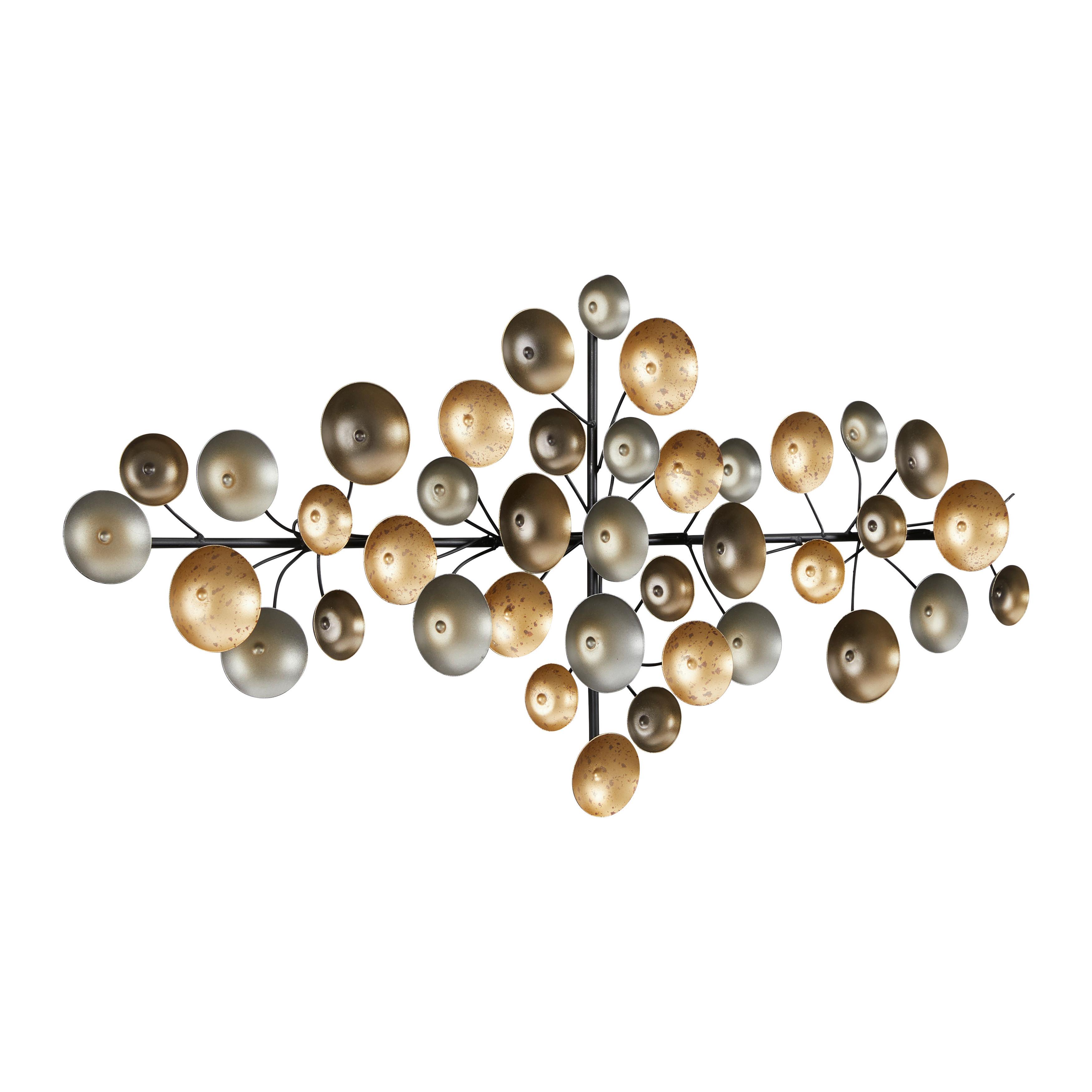 Metallbild Portia in Multicolor - Silberfarben/Goldfarben, MODERN, Metall (96/42/7cm)