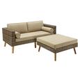 Outdoorsitzbank Vittorio inkl. Auflage - Braun/Akaziefarben, MODERN, Holz/Kunststoff (82/40/82cm) - MÖMAX modern living
