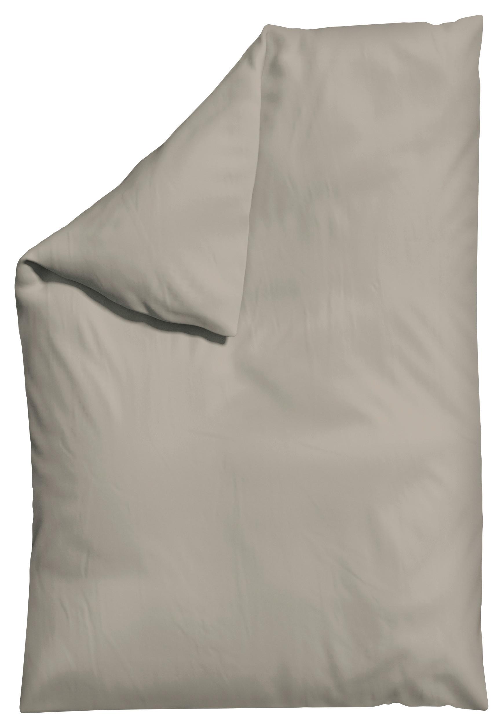 Bettdeckenbezug Woven Satin Taupe ca. 135-140x200cm - Taupe, Basics, Textil (135-140/200cm) - Schlafgut