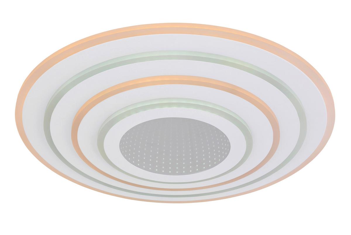 LED-Deckenleuchte Jocelyn in Opal/Weiß max. 40 Watt - Opal/Weiß, Kunststoff/Metall (42/6.7cm) - Globo