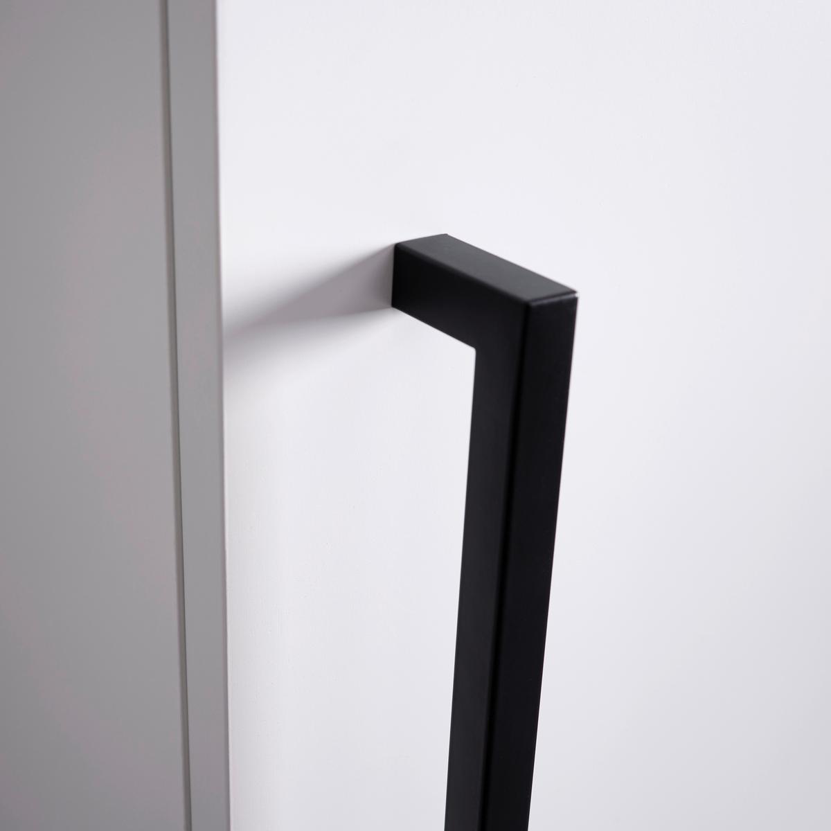 Hochschrank Marianne Weiß ca. 30x185x35 cm - Schwarz/Weiß, MODERN, Holzwerkstoff/Kunststoff (30/185/35cm) - Bessagi Home