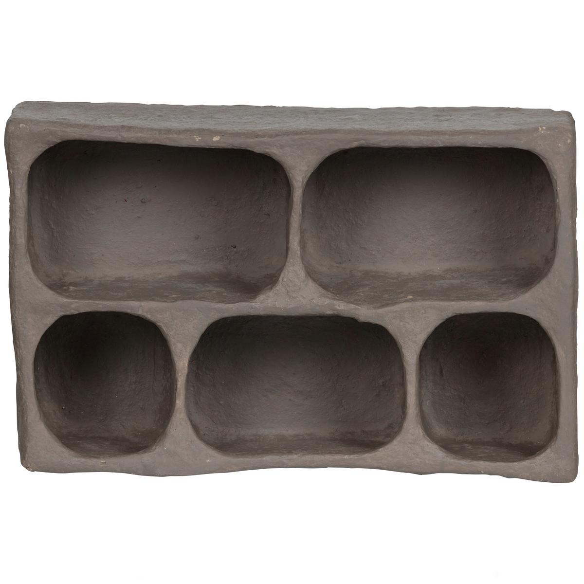 Wandregal Clay Grau - Grau, Design, Papier (45/70/23cm) - Livetastic