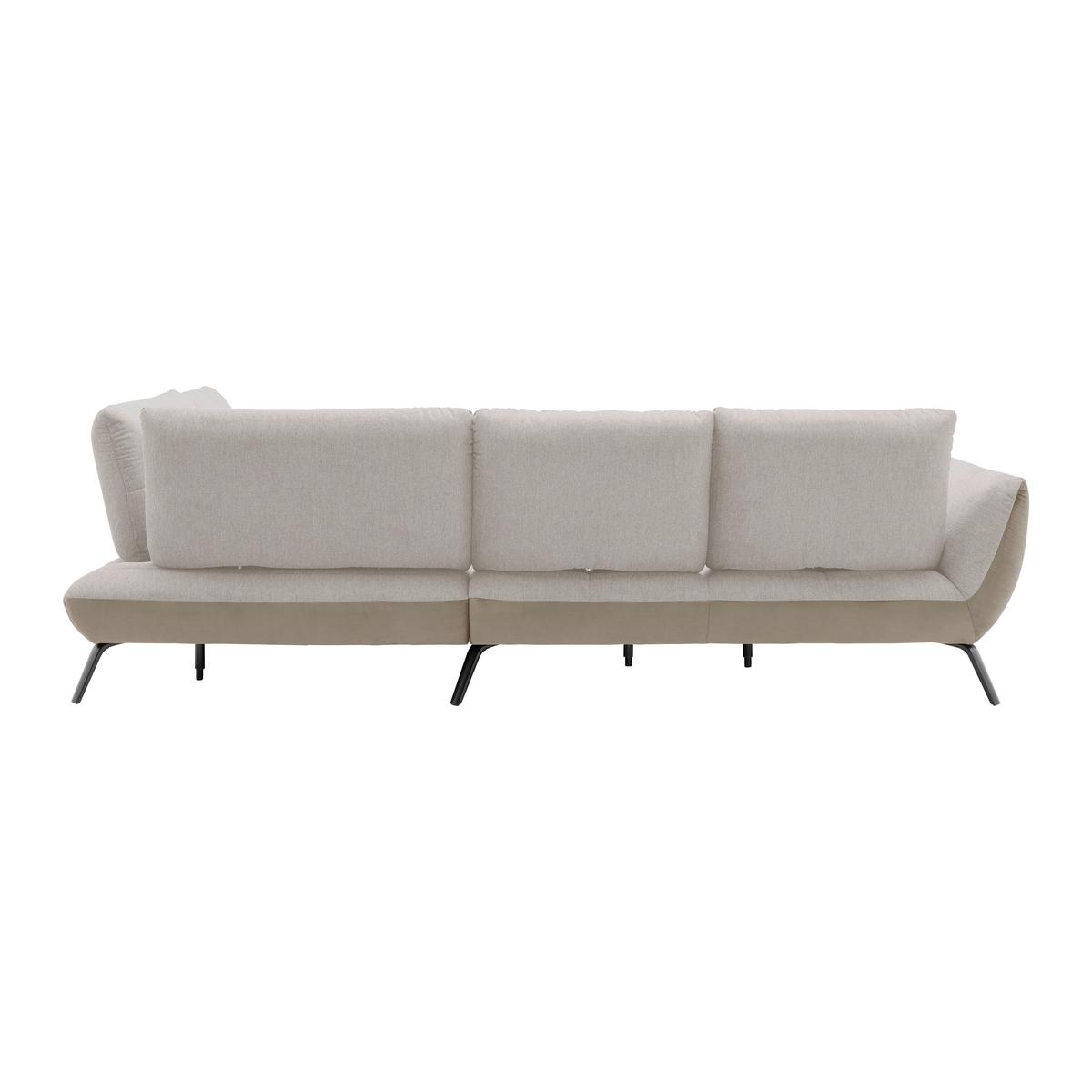 Wohnlandschaft Trendy Sandfarben/Beige - Sandfarben/Beige, MODERN, Holzwerkstoff/Textil (310/93/250cm) - Premium Living