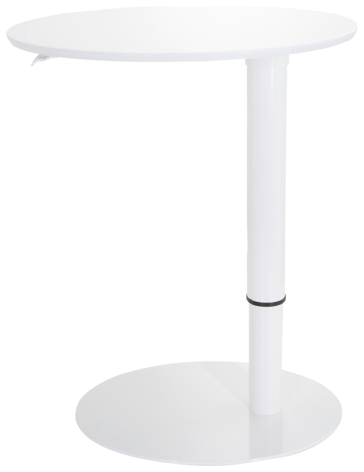 Dvižna Miza Stand Iii, Bela - bela, Basics, kovina/leseni material (90/50/64cm) - MID.YOU