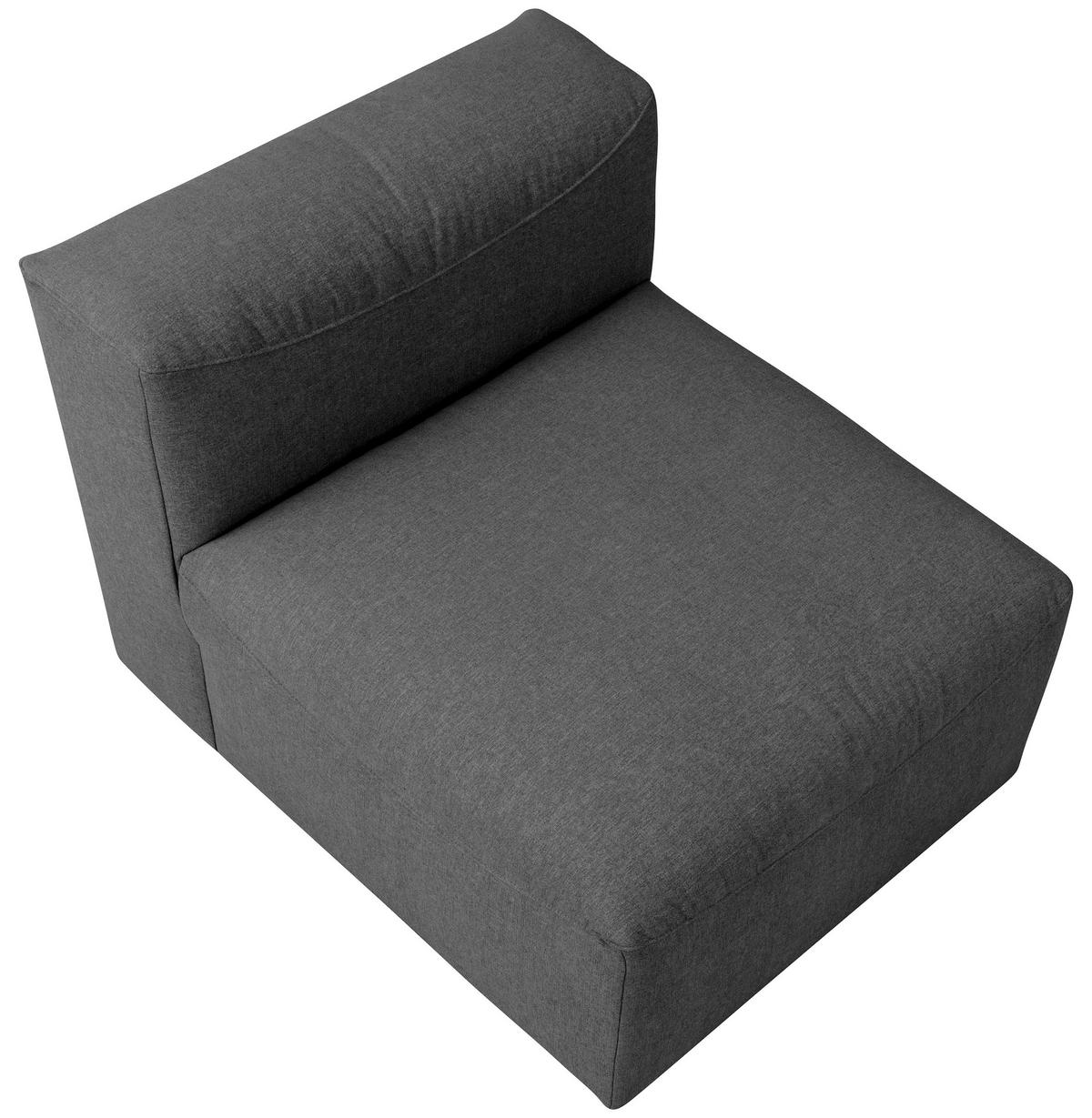 SOFAELEMENT LENA - Anthrazit/Schwarz, Design, Kunststoff/Textil (75/73/100cm) - Max Winzer