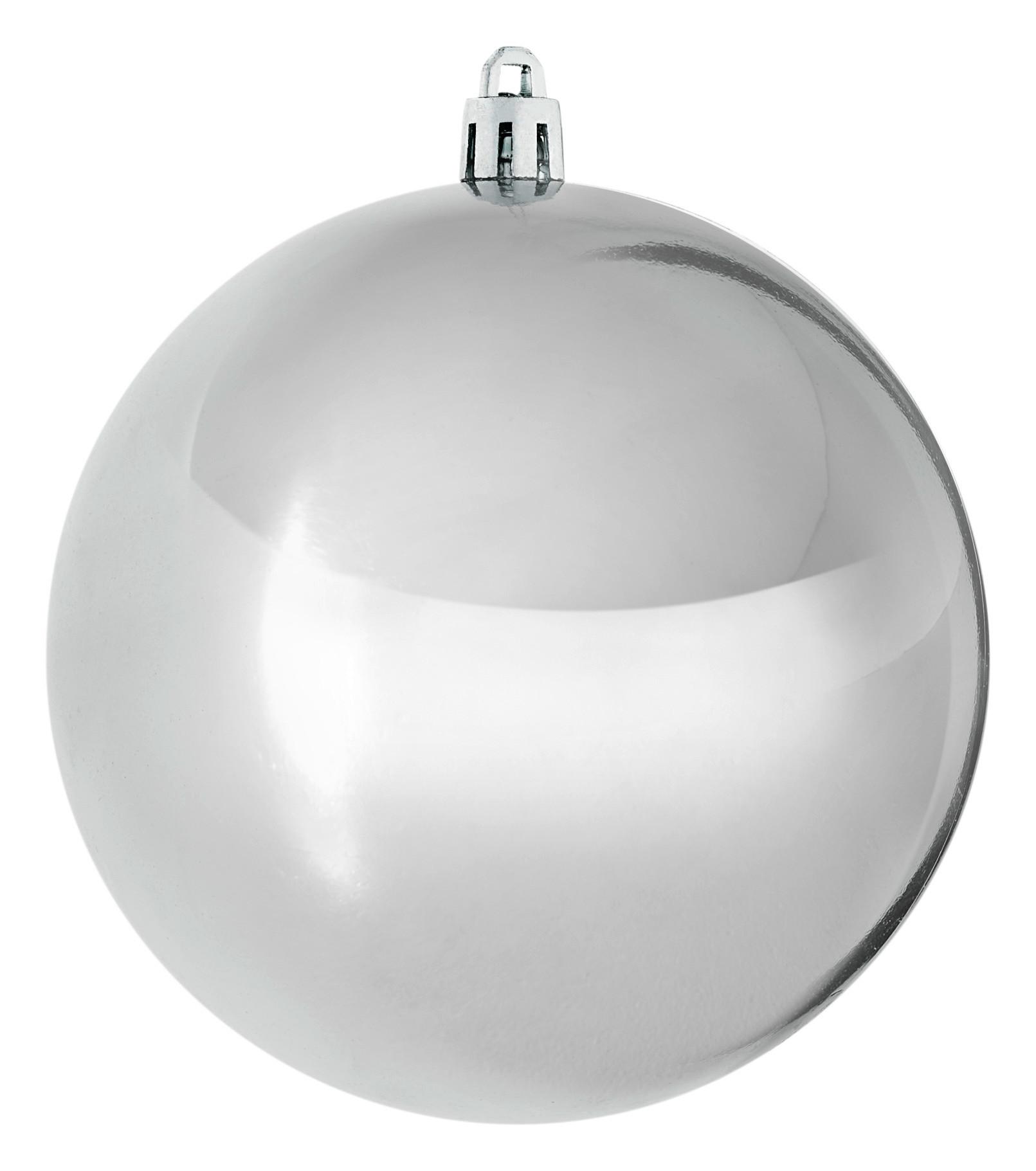 Christbaumkugel Big in Silberfarben - Silberfarben, Kunststoff (10cm) - Mömax