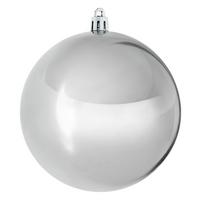 Christbaumkugel Big in Silberfarben - Silberfarben, Kunststoff (10cm) - Mömax
