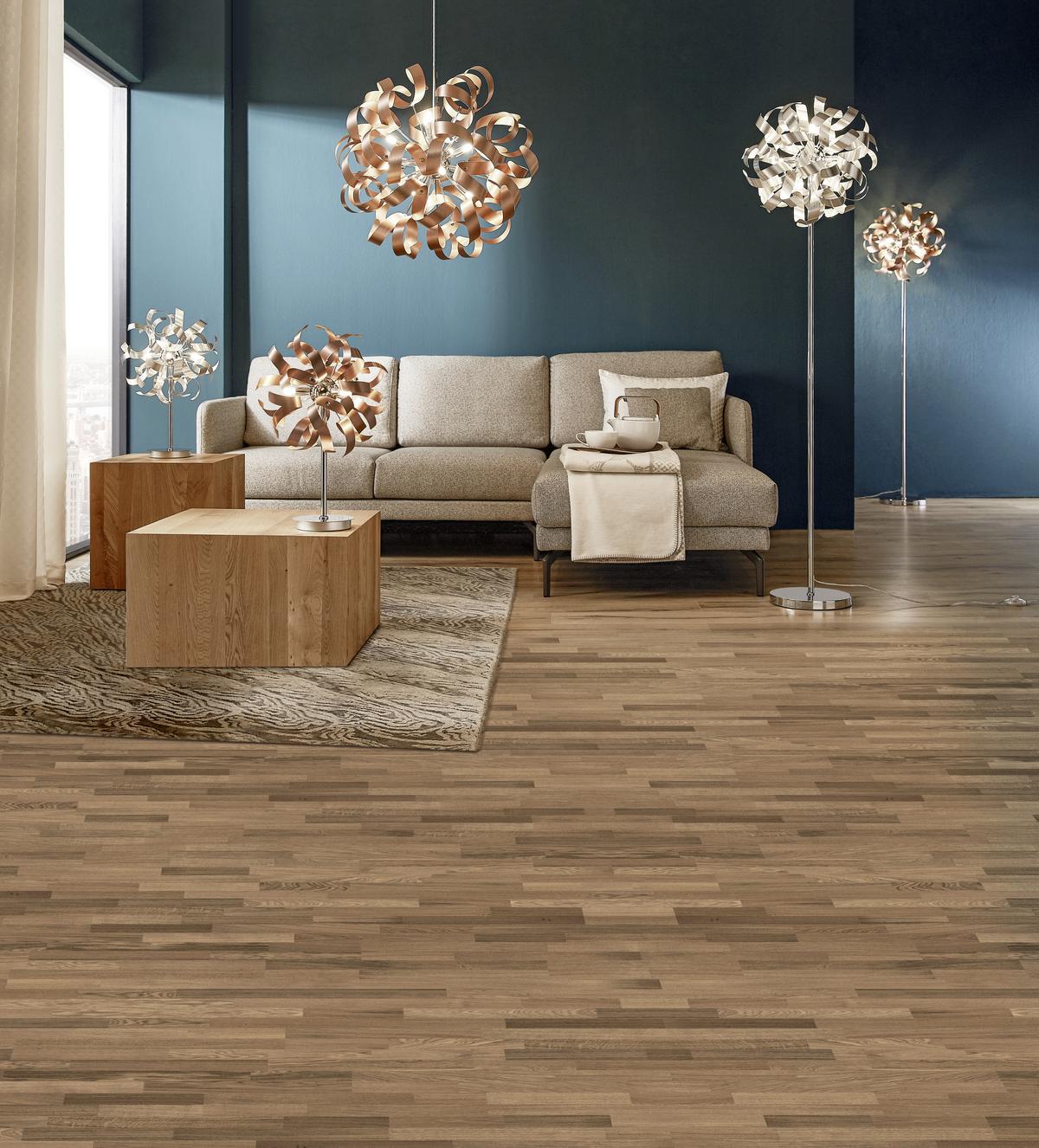 LAMPA WISZĄCA CURLY - kolor miedziany, Design, metal (60/180cm) - Ambiente