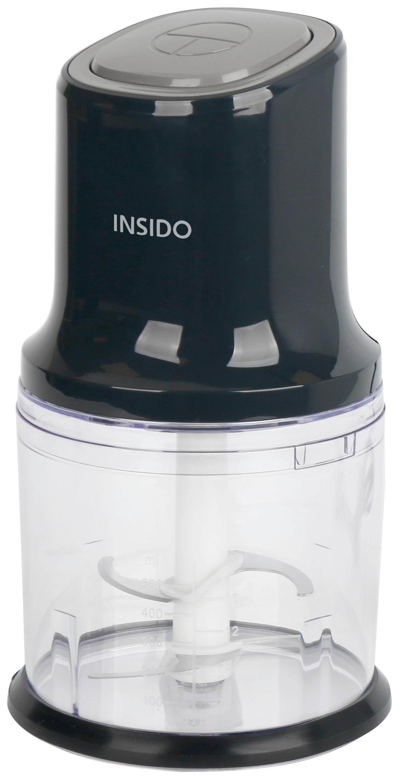 Universalzerkleinerer Tessa Weiß - Transparent/Schwarz, KONVENTIONELL, Kunststoff/Metall (12,2/12,2/23,4cm) - Insido