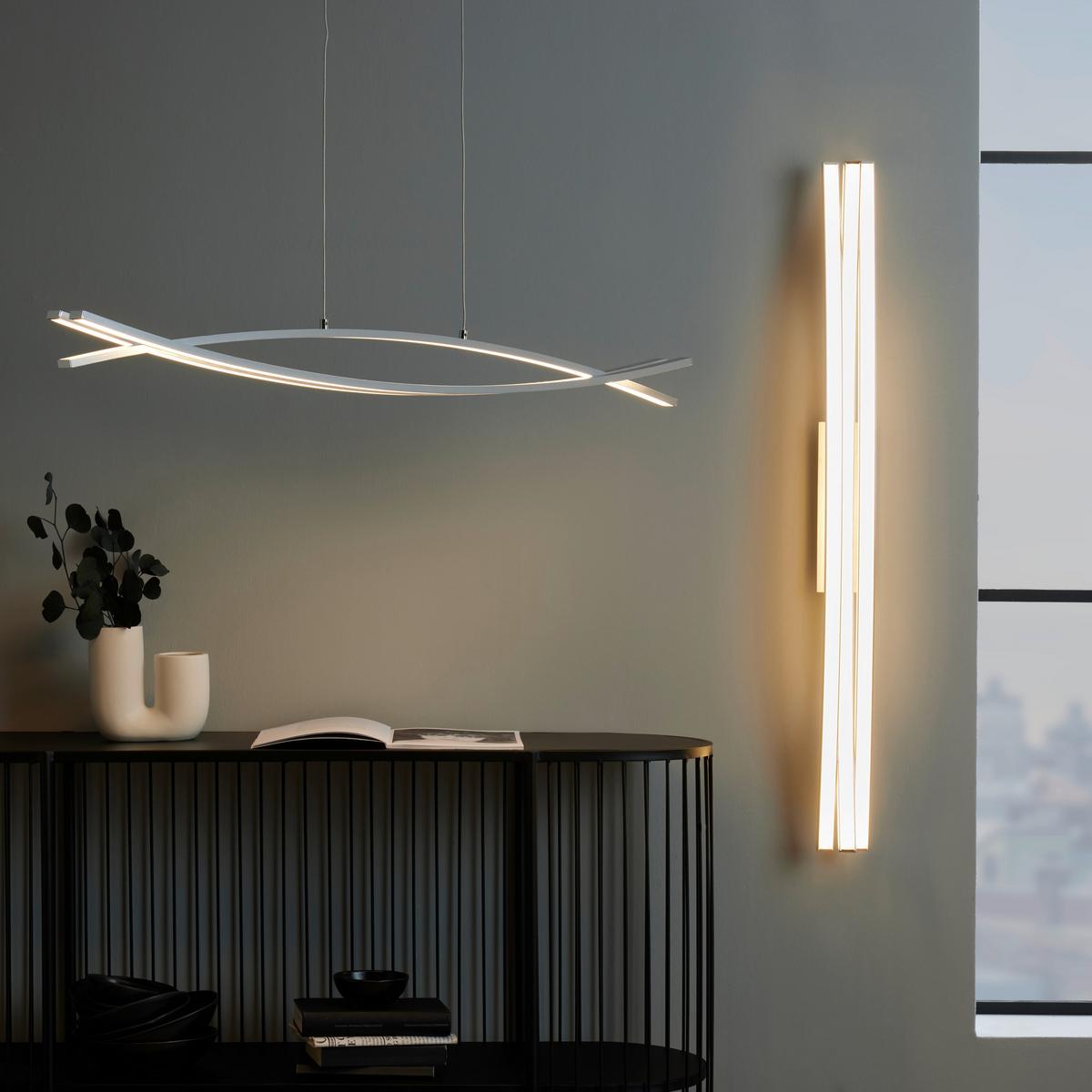 LED-Hängeleuchte Tillo max. 30 Watt - Weiß, KONVENTIONELL, Kunststoff/Metall (100/8/120cm) - Mömax