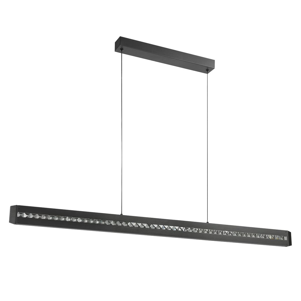 LAMPA WISZĄCA LED G51450/06 BANDA - czarny, Design, metal/szkło (115/6,5/150cm) - Brilliant