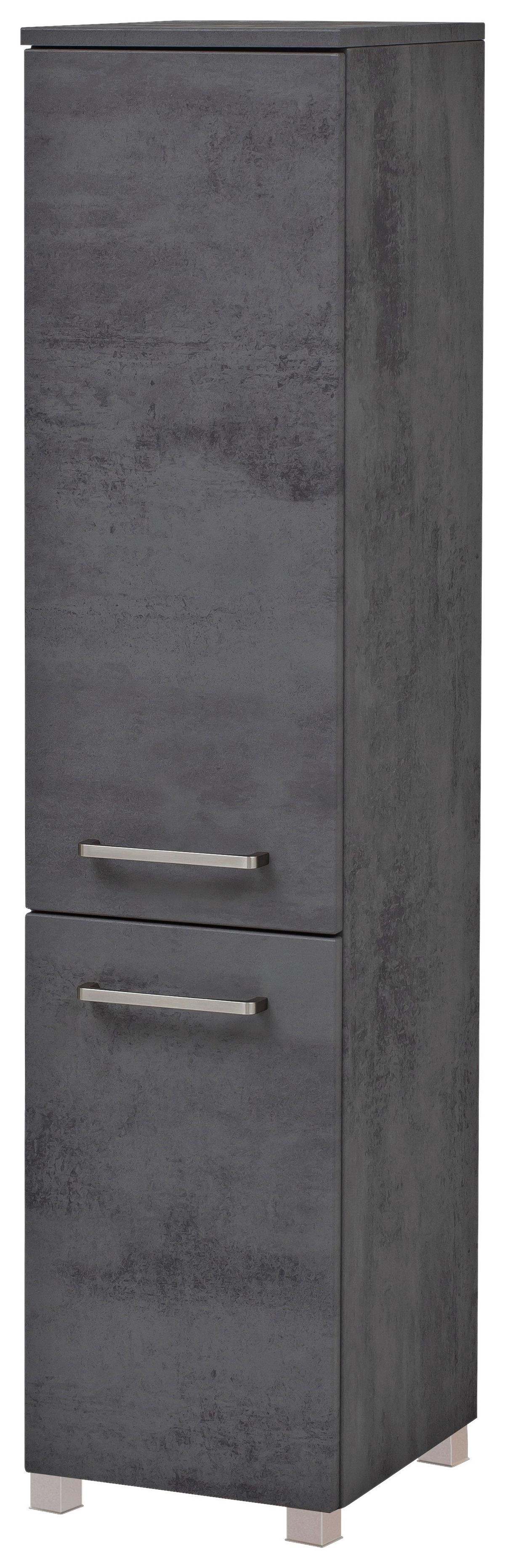Badezimmer ''Stockholm'', Grau/Weiß - Weiß/Grau, KONVENTIONELL, Glas/Holzwerkstoff (110cm) - Held