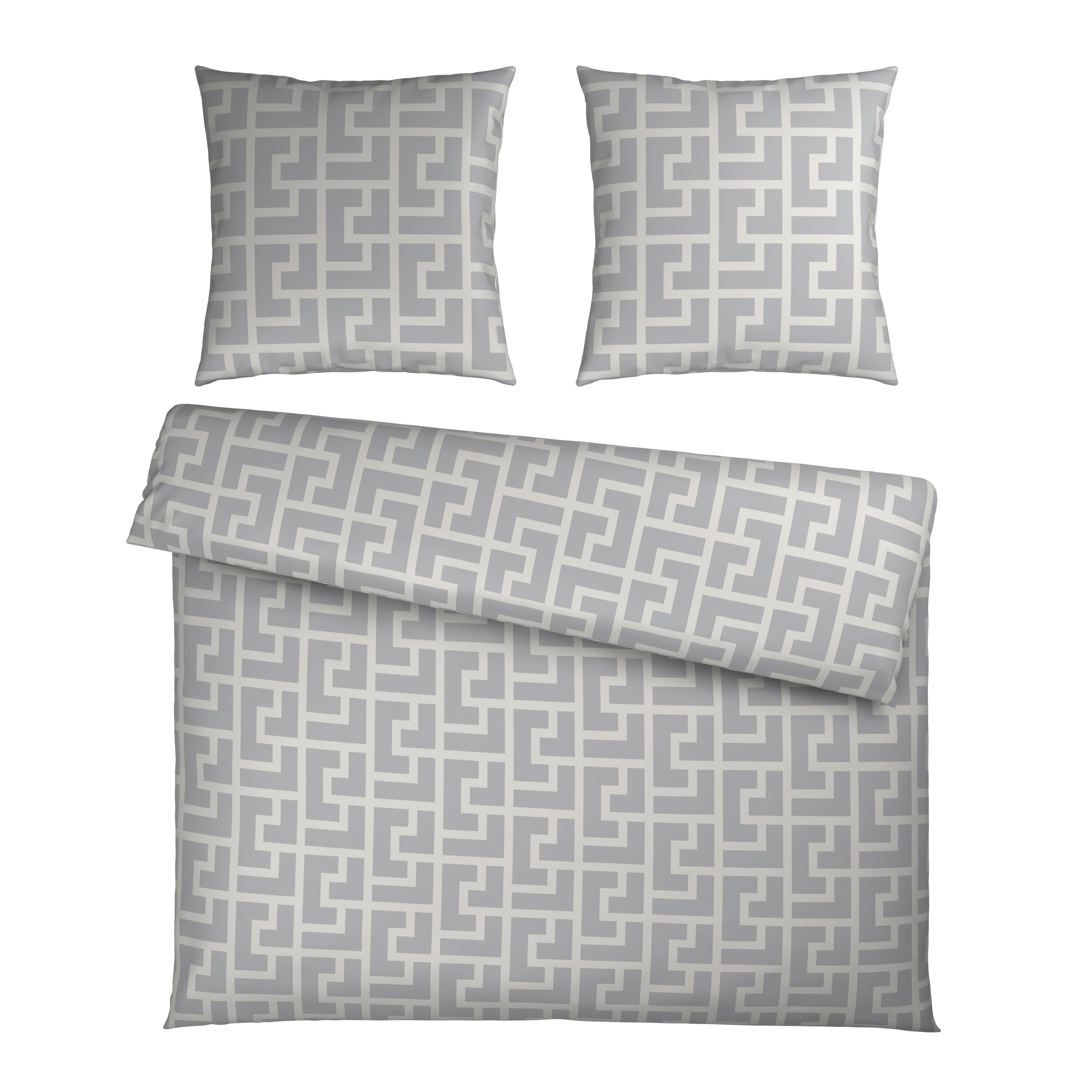 Bettwäsche Mäander XXL Naturfarben ca. 200x200cm - Naturfarben, ROMANTIK / LANDHAUS, Textil (200/200cm) - Mömax