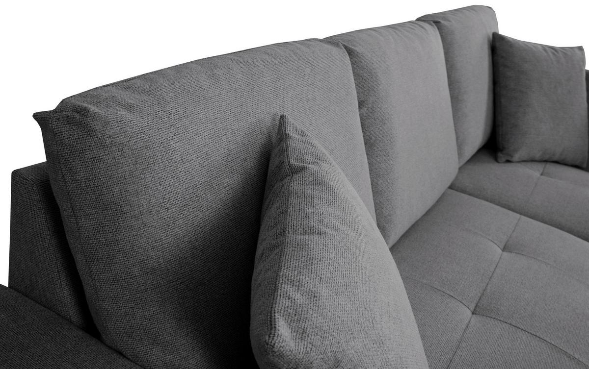Kutna Garnitura Lukas - siva, Trend, tekstil (239/158cm) - Modern Living