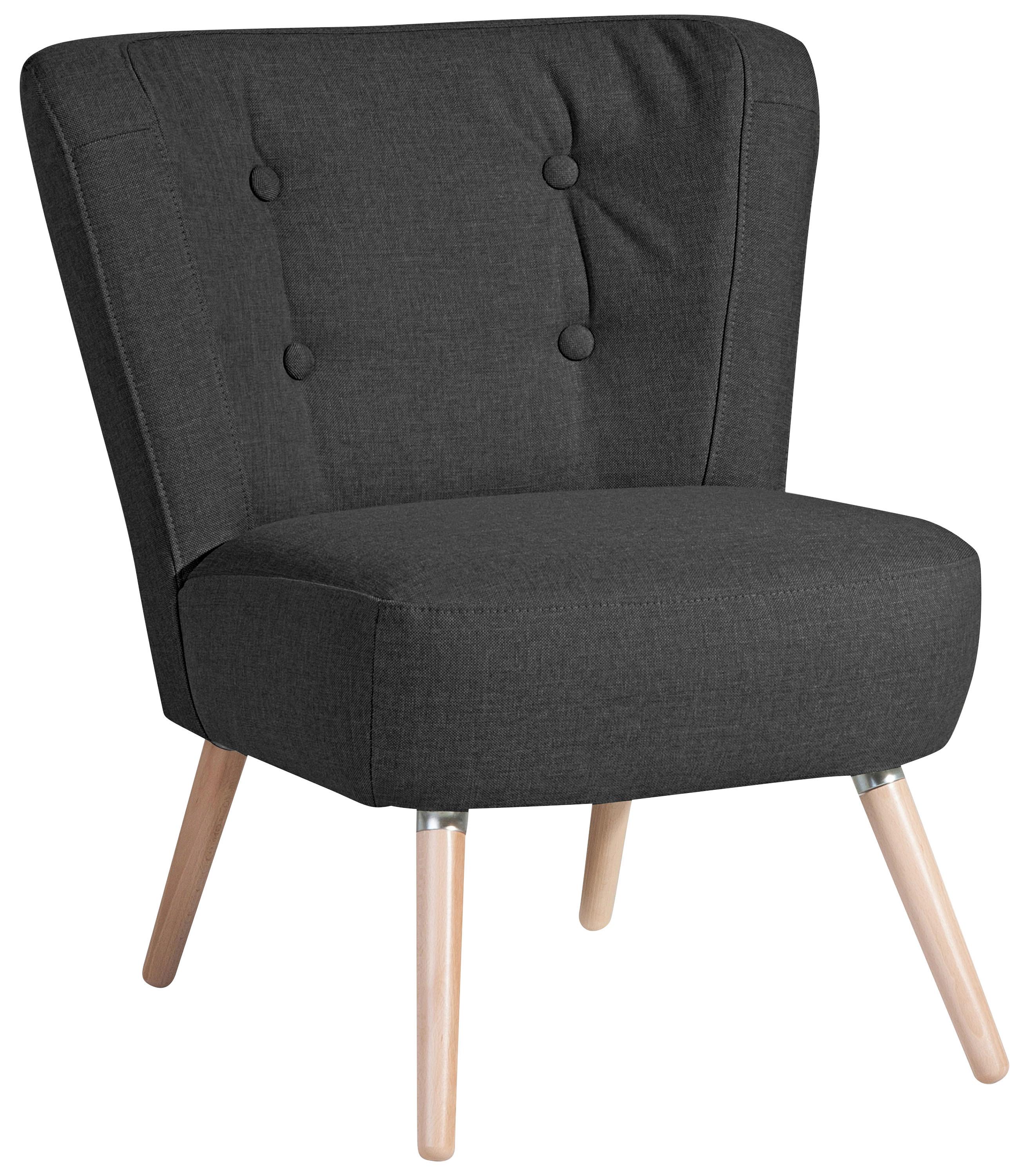 SESSEL NEELE - Buchefarben/Schwarz, Design, Holz/Textil (69/80/68cm) - Max Winzer